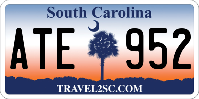 SC license plate ATE952