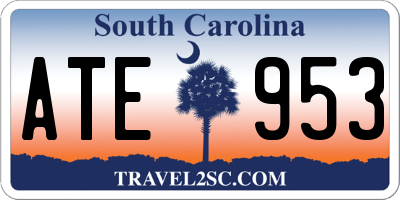 SC license plate ATE953