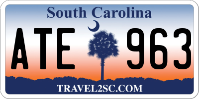 SC license plate ATE963