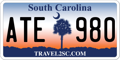 SC license plate ATE980