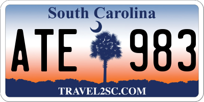 SC license plate ATE983