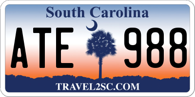 SC license plate ATE988