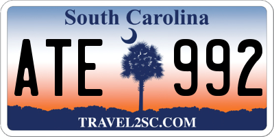 SC license plate ATE992