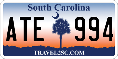SC license plate ATE994