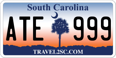 SC license plate ATE999