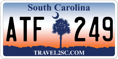 SC license plate ATF249