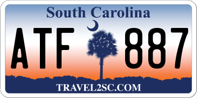 SC license plate ATF887