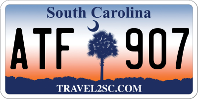 SC license plate ATF907
