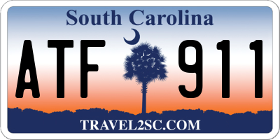 SC license plate ATF911
