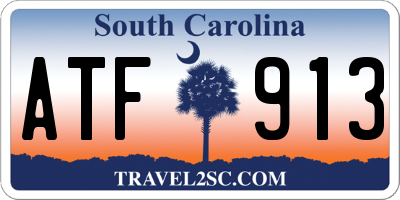 SC license plate ATF913