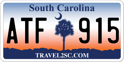 SC license plate ATF915