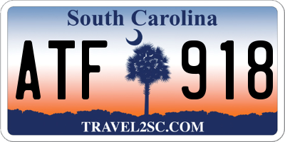 SC license plate ATF918