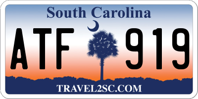 SC license plate ATF919
