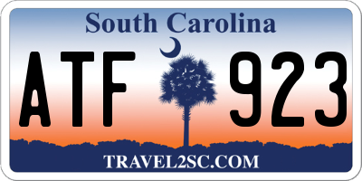 SC license plate ATF923