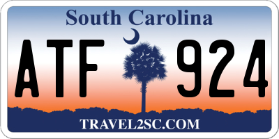 SC license plate ATF924