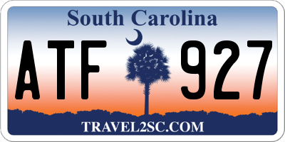 SC license plate ATF927