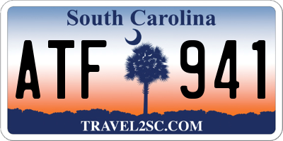 SC license plate ATF941