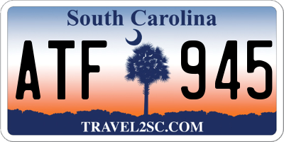 SC license plate ATF945