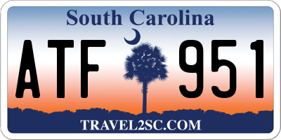 SC license plate ATF951