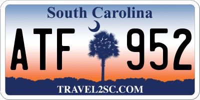 SC license plate ATF952