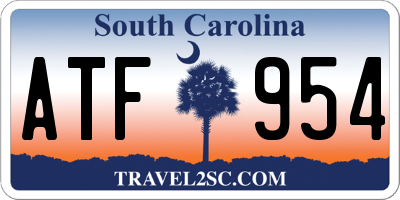 SC license plate ATF954