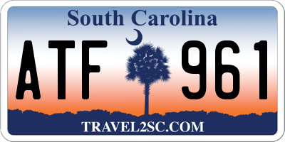 SC license plate ATF961