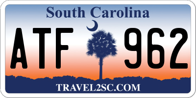 SC license plate ATF962