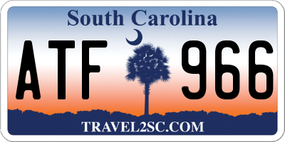 SC license plate ATF966