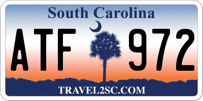 SC license plate ATF972