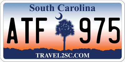 SC license plate ATF975