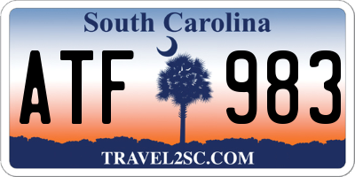 SC license plate ATF983