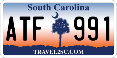SC license plate ATF991