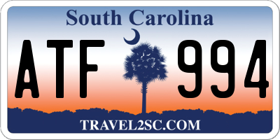 SC license plate ATF994