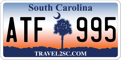 SC license plate ATF995