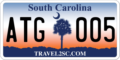 SC license plate ATG005