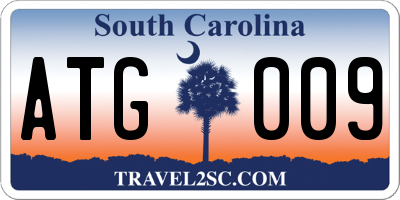 SC license plate ATG009
