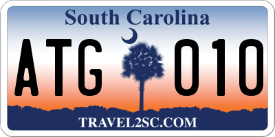 SC license plate ATG010