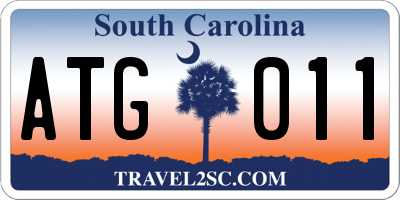 SC license plate ATG011
