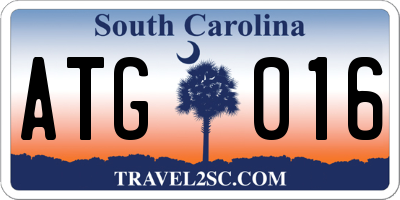 SC license plate ATG016