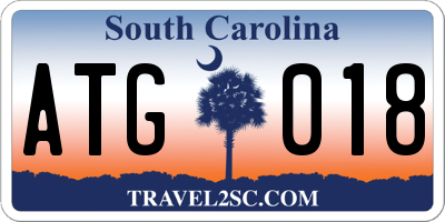 SC license plate ATG018