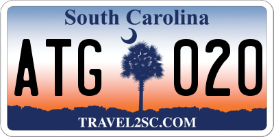 SC license plate ATG020