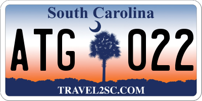 SC license plate ATG022