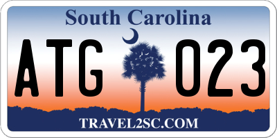 SC license plate ATG023