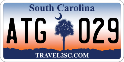 SC license plate ATG029