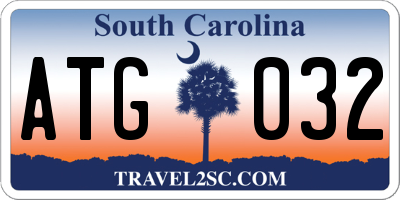 SC license plate ATG032