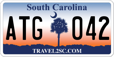SC license plate ATG042