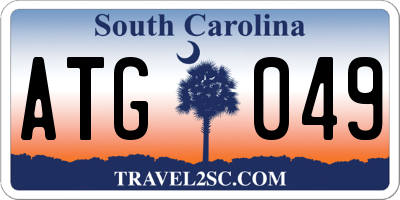SC license plate ATG049