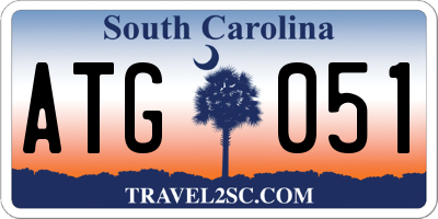 SC license plate ATG051