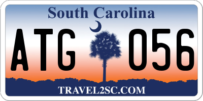 SC license plate ATG056