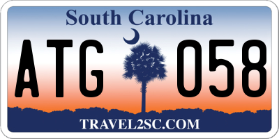 SC license plate ATG058